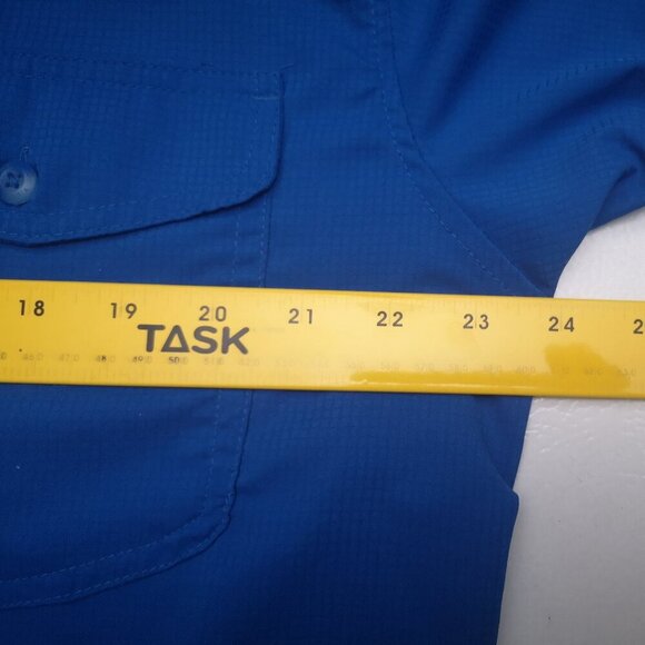 Columbia Omni-Wick Men's Size XL Royal Blue Button Front Shirt - Picture 9 of 11